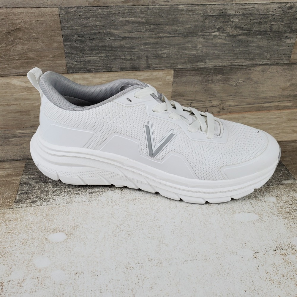Vionic Walk Max Womens Shoes Sz 10 W Running Athletic White Knit Lace Up Sneaker